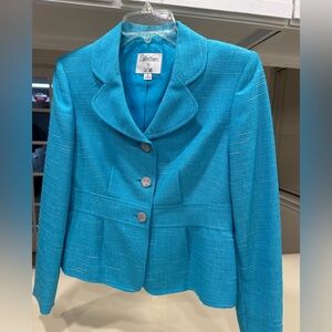 Women's Teal Blue Tailored Jacket and matching skirt